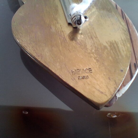 Vintage Fabrice Paris Signed Brooch Pin mixed media - Picture 4 of 4